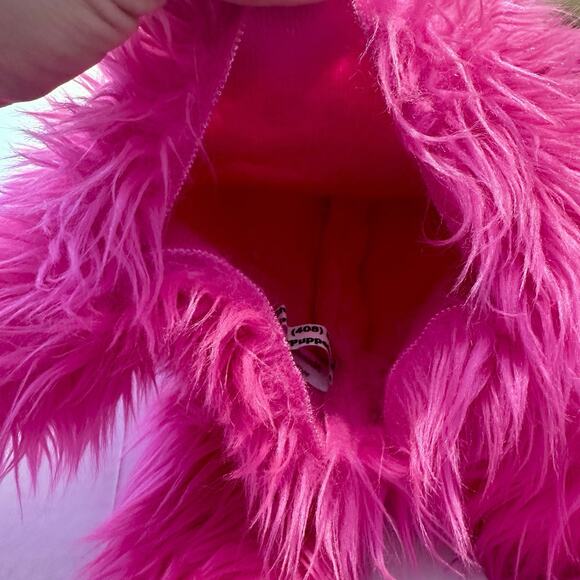 VTG Handmade Pink Fuzzy Hand Puppet Cuddly Critter Puppet 35 Inches By Cheryl - Picture 13 of 16